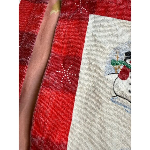 6 VTG East West Holiday Placemats Snowman Reversible table top decor granny read - Picture 5 of 13